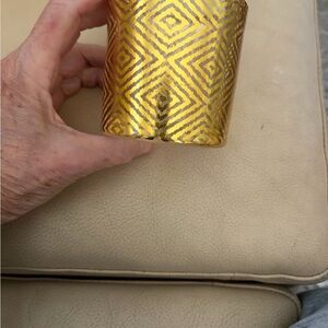 PartyLite Gold Geometric Candle Holder